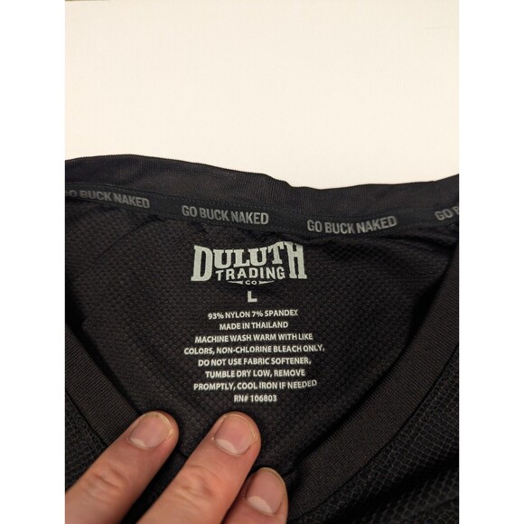 Duluth Trading Co Long Sleeve Thermal Baselayer Active Large L Shirt Mens Black - Picture 6 of 12